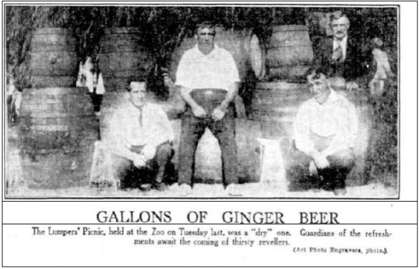 Gallons of ginger beer